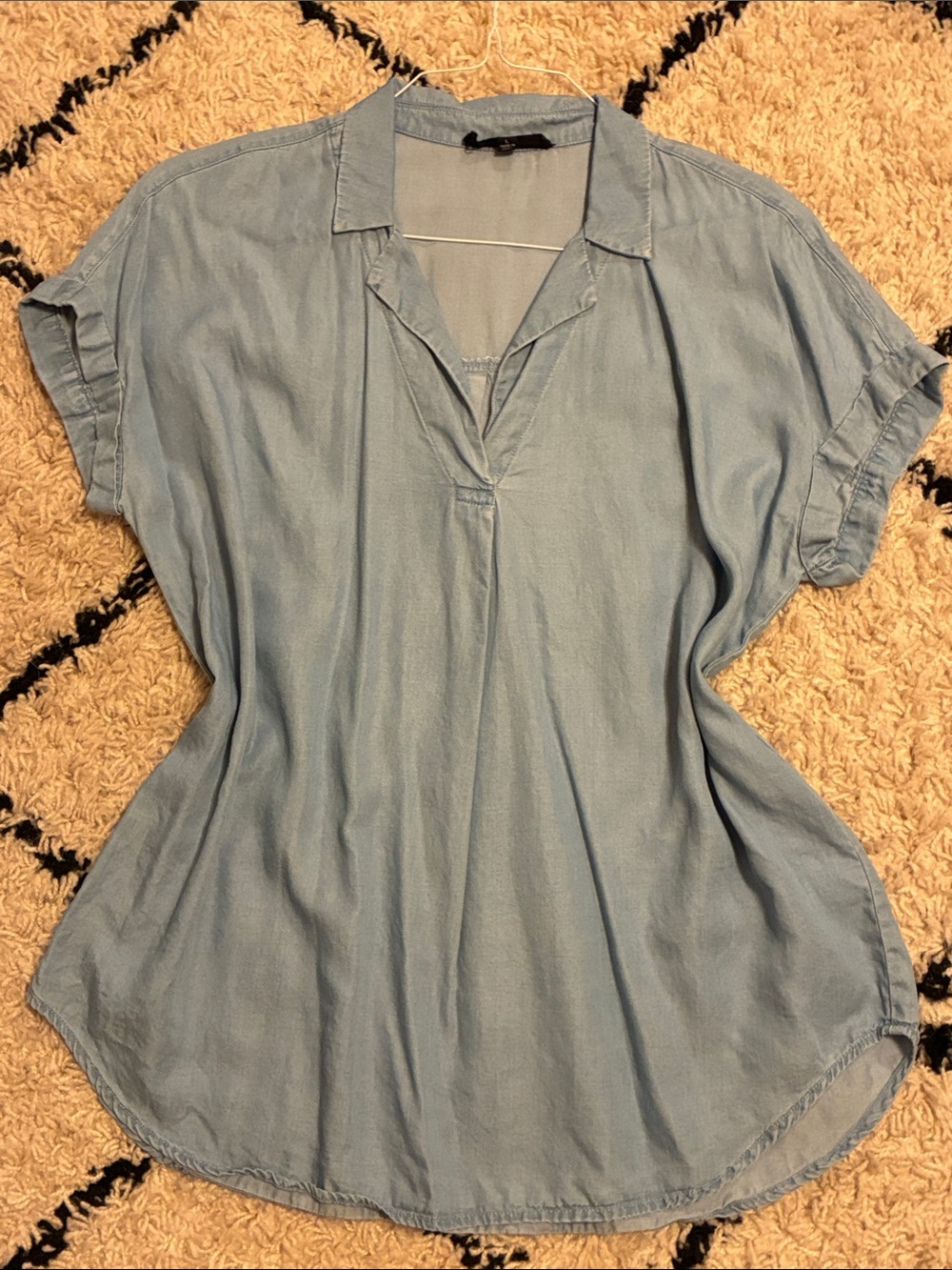 Light Blue Short Sleeve Women’s Top